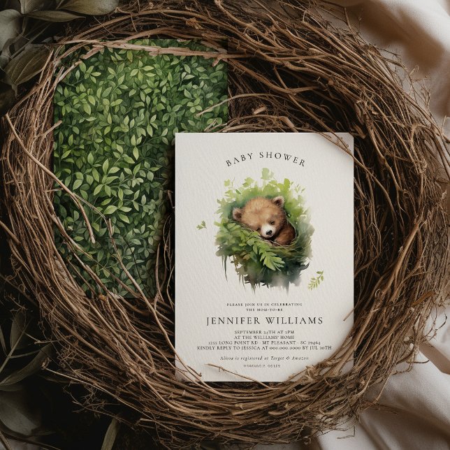 Inbjudan till tvättbjörn för barn med vattenfärg (Skapare uppladdad)