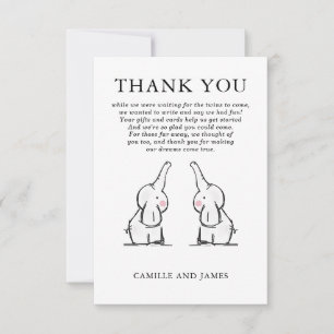 Inbjudan till twillingar Elefants Baby Shower