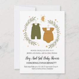 Inbjudan till Twin Baby Shower