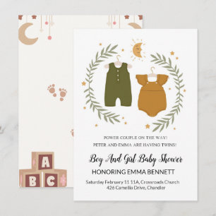 Inbjudan till Twin Baby Shower