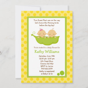 Inbjudan till Twin Baby Shower