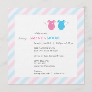 Inbjudan till Twin Baby Shower