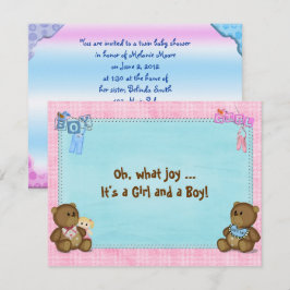 Inbjudan till Twin Baby Shower