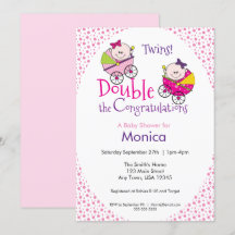 Inbjudan till Twin Girl Shower