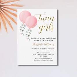 Inbjudan till Twin Girls Baby Shower