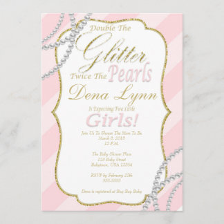 Inbjudan till Twin Girls Baby Shower