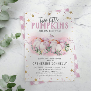 Inbjudan till Twin Pumpkins Baby Shower