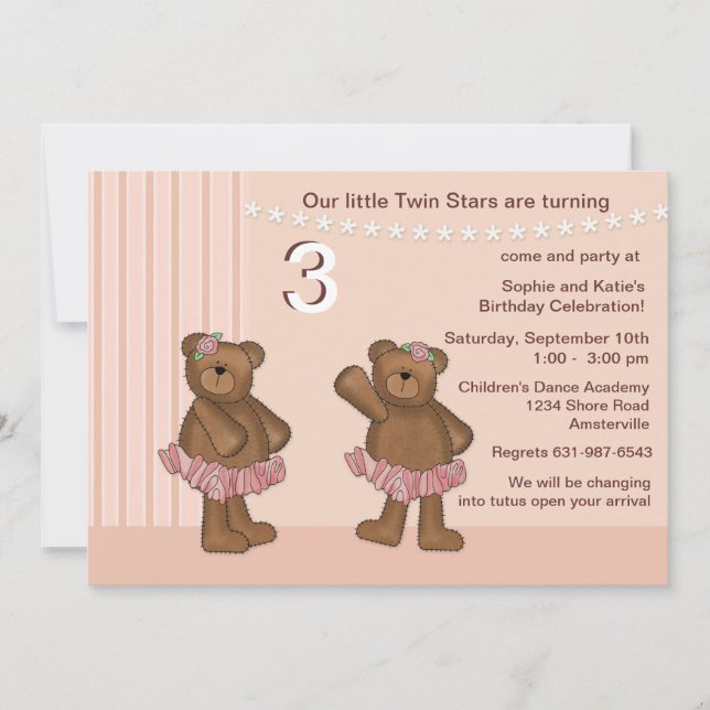 Inbjudan till Twin Stars (Framsida)