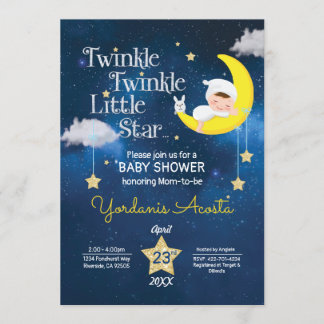 Inbjudan till Twinkle Little Star-babydusch