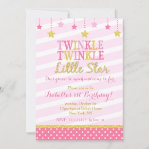 Inbjudan till Twinkle Little Star Birthday