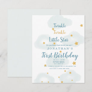 Inbjudan till Twinkle Little Star & Cloud Baby Sho