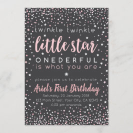 Inbjudan till Twinkle Little Star första födelseda