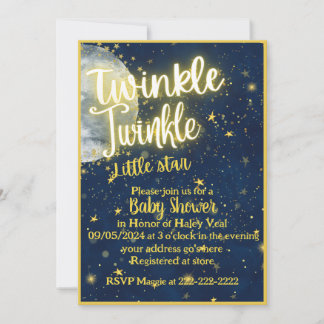 Inbjudan till Twinkle Twinkle Little Star Babydusc