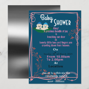Inbjudan till Twin's Baby Shower