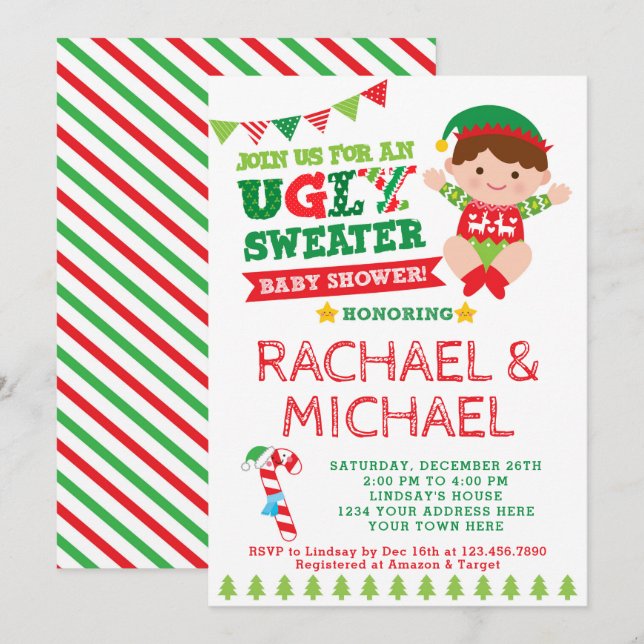 Inbjudan till Uganda Babyskuss (Fram/baksida)