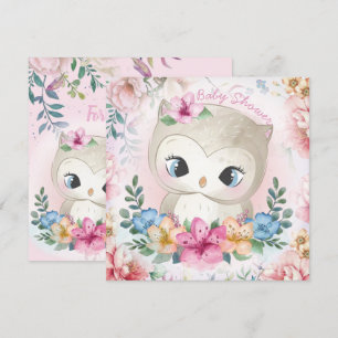 Inbjudan till uggla Baby Shower