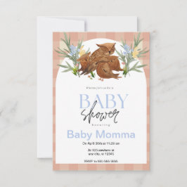 Inbjudan till uggla Baby Shower