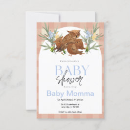 Inbjudan till uggla Baby Shower