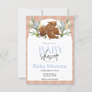 Inbjudan till uggla Baby Shower