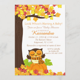 Inbjudan till uggla på en babyknapp