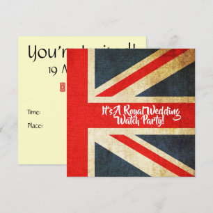 Inbjudan till UK Flagga Bröllop Watch Party
