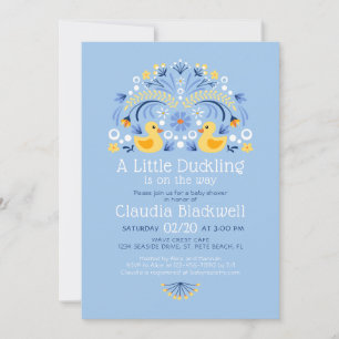 Inbjudan till umubber Anka Folk Art Baby Shower