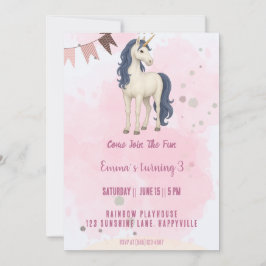 Inbjudan till Unicorn Birthday - Magic Girls Party