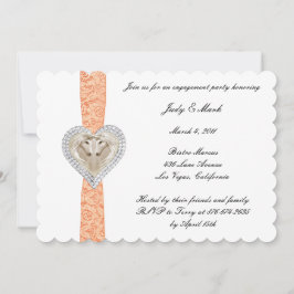 Inbjudan till Unicorn Orange Snöre Förlovningsfest