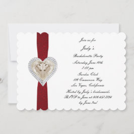 Inbjudan till Unicorn Red Snöre Bachelorette Party