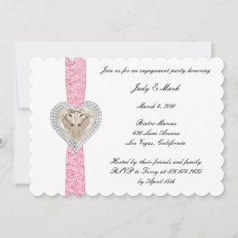 Inbjudan till Unicorn Rosa Snöre Förlovningsfest