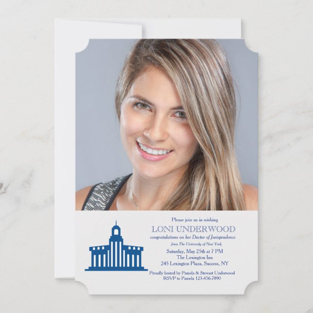 Inbjudan till Universiteten Byggnad Photo Studente (Framsida)