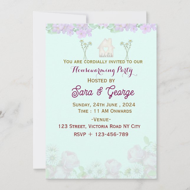 Inbjudan till uppvärmning av hus (Framsida)