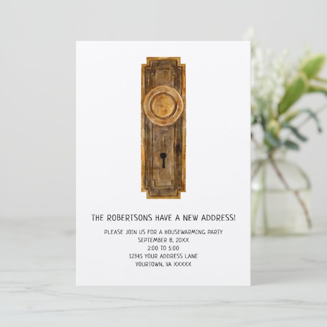 Inbjudan till uppvärmningspartiet med dörrknapp (Stående Fram)