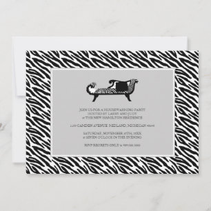Inbjudan till uppvärmningspartiet {Zebra tryck}