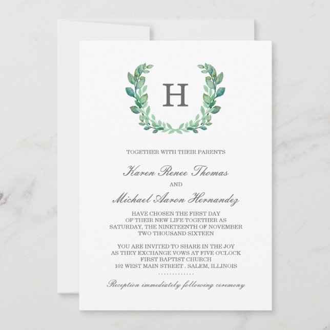 Inbjudan till utandningsbröllop (Framsida)