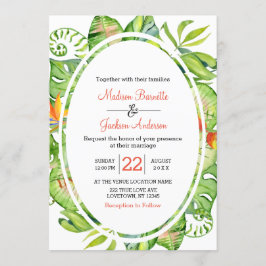 Inbjudan till utandningsbröllop i Löv vid Tropical