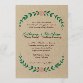 Inbjudan till utandningsbröllop med Blommigt