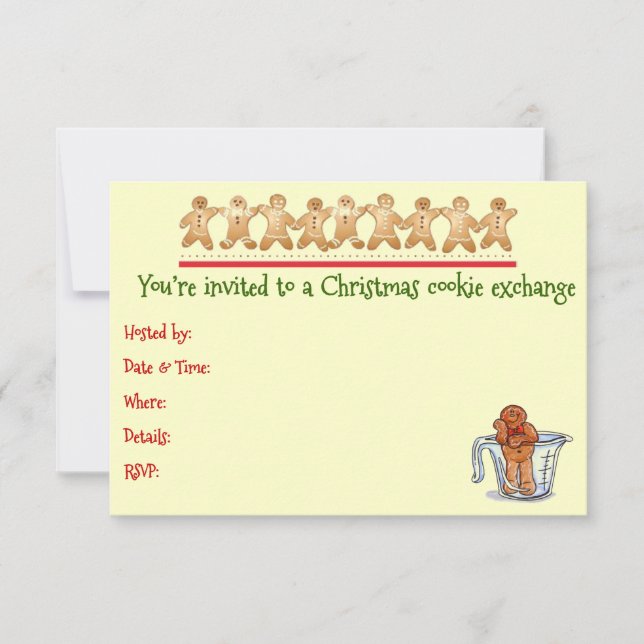 Inbjudan till utbyte av julcookie (Framsida)