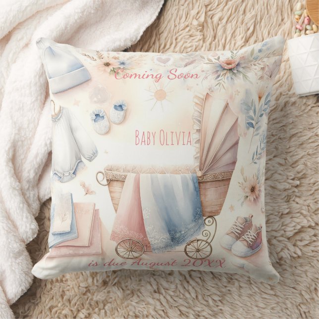 Inbjudan till utlysning av Cute kommer snart Kudde (Filt)