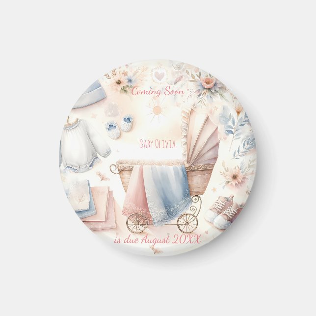 Inbjudan till utlysning av Cute kommer snart Magnet (Framsidan)