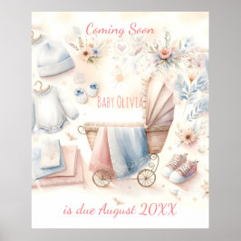 Inbjudan till utlysning av Cute kommer snart Poster