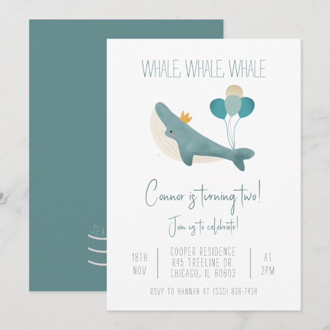 Inbjudan till val på födelsedagen (Fram/baksida)