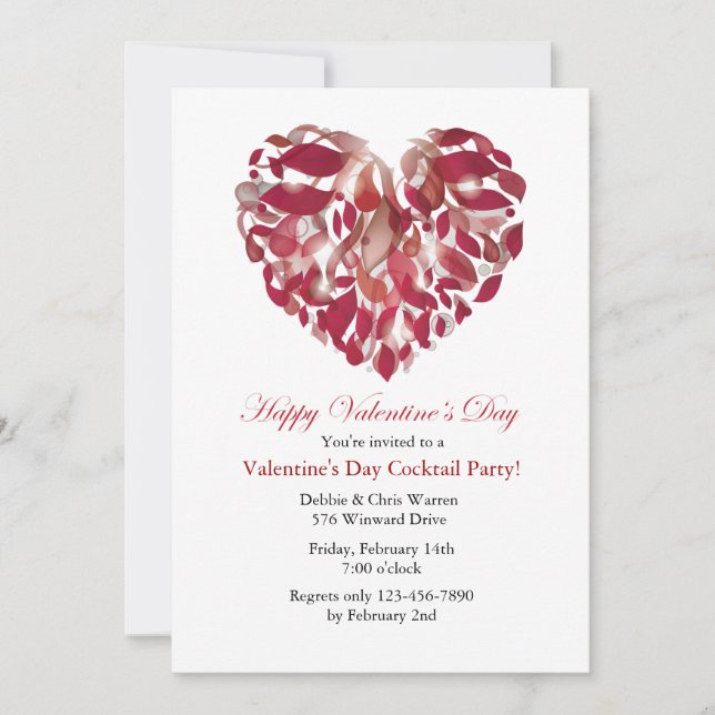 Inbjudan till Valentine Rosett band (Framsida)