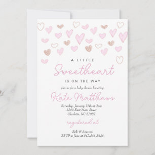 Inbjudan till Valentines day babyvisningsprogram