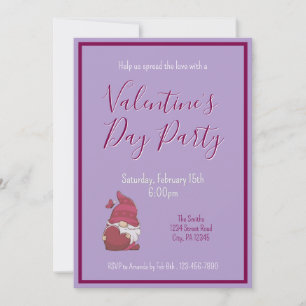 Inbjudan till Valentines day Gnome