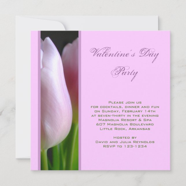 Inbjudan till Valentines day-part (Framsida)