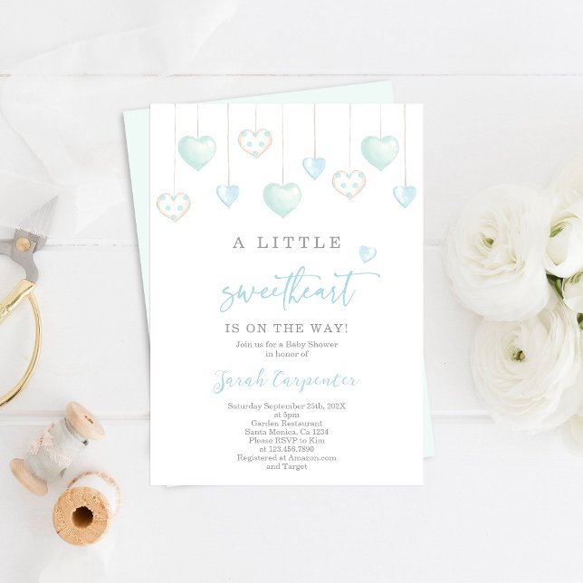 Inbjudan till valentineser Baby Shower Boy (Skapare uppladdad)