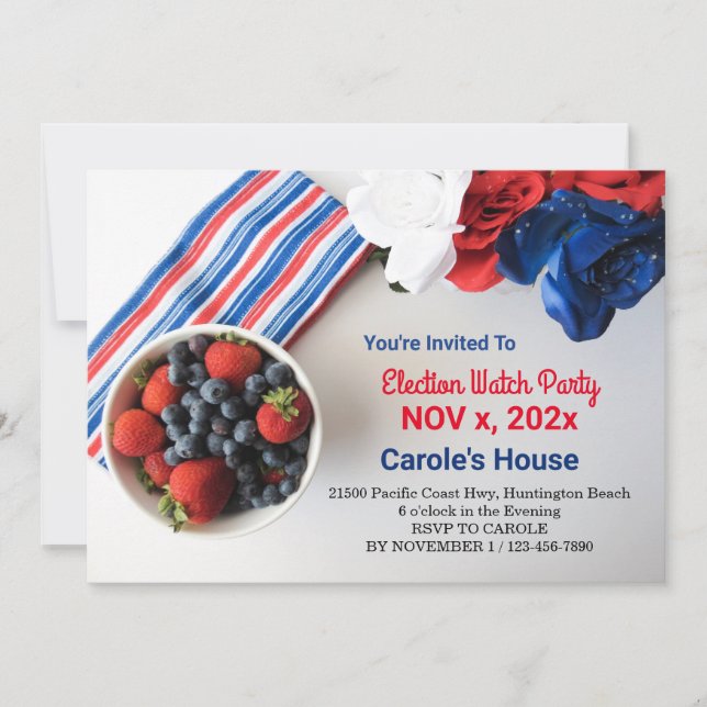 Inbjudan till valövervakningspartiet Natt (Framsida)