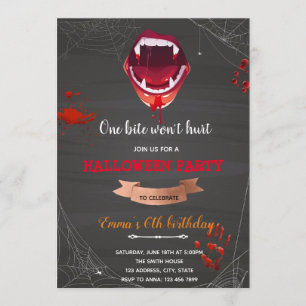 Inbjudan till Vampire Birthday halloween fest