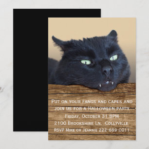 Inbjudan till Vampre Black Cat Halloween fest